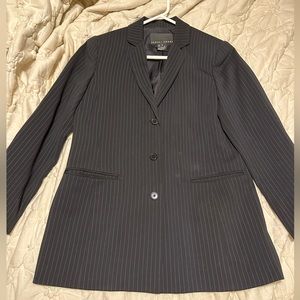 Black striped blazer